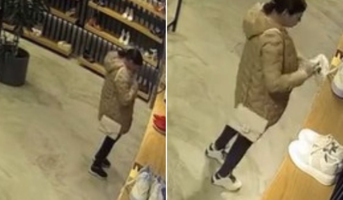 O bucureșteancă și-a lăsat pantofii vechi și a plecat cu cei noi fără să plătească. Magazinul păgubit face haz de necaz: „Codul HOATZA20 pentru 20% reducere” | VIDEO O bucureșteancă și-a lăsat pantofii vechi și a plecat cu cei noi fără să plătească. Magazinul păgubit face haz de necaz: „Codul HOATZA20 pentru 20% reducere” | VIDEO